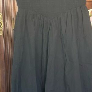 Elegant Black Women's Spaghetti Strap 100% Cotton Summer Dress. New Without Tag.